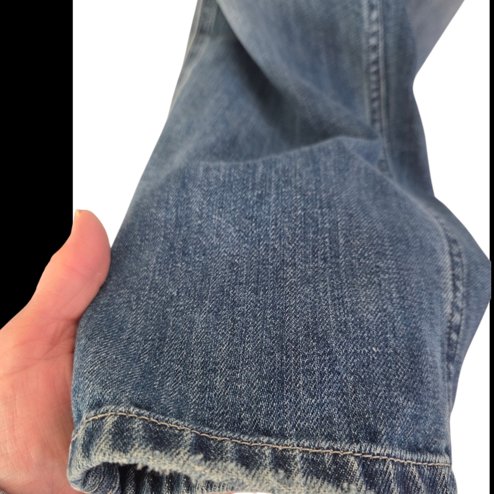 Women's GAP 1969 Blue Denim V-Neck Bib Overalls. Size 28R. Full length. - Picture 8 of 16